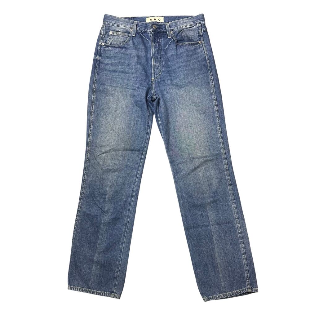 AMO Cora Crescent High Rise Straight Leg Jeans